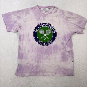Vintage Wimbledon Tie Dye T Shirt Small The Championships Tennis Logo Graphic